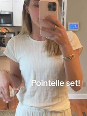 SET Active pointelle top